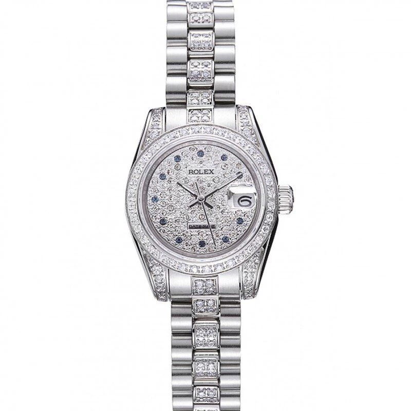 <span class='swissf'></span>Rolex DateJust Diamond Dial Stainless Steel 622021