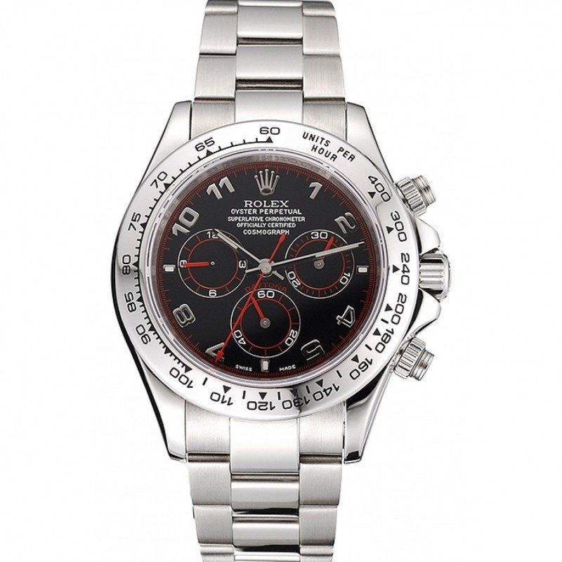 Rolex Daytona Stainless Steel Bracelet Black Dial 80296